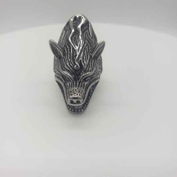 945- Handmade Men's Ring Bottle Opener Wolf NWT - Picture 8 of 10